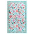 thumbnail image 2 of Balacho Soft Flannel Rustic Floral Area Rug, 5' x 8', Blue, 2 of 8