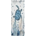 thumbnail image 6 of Watercolor Sea Turtle Door Curtains for Door Window, French Sidelight Front Back Door Curtains with Tieback, Kitchen Rod Pocket Drapes Panel 25"x72" Coastal Beach Nautical Blue Ocean, 6 of 6
