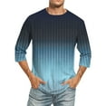 thumbnail image 1 of Camisas de Manga Larga para Hombres Imprimir Casual Cuello Redondo Blusa de Manga Corta, Camisas de Lino para Hombres, 1 of 4