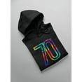 thumbnail image 3 of Colored Number 70  Hoodie Women -Image by Shutterstock, Female Medium, 3 of 4