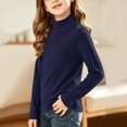 thumbnail image 5 of UAYOTSE Girls Long Sleeve Mock Neck Shirt Solid Color Stretchy Soft Base Layer Underwear Top, 5 of 9