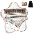 thumbnail image 1 of Lttoisl Kalimba 17 Note Crystal Clear Pink Acrylic Thumb Piano, Portable Finger Piano with Tuning Hammer & Songbook, Beginner Musical Instrument for Kids & Adults, 1 of 8