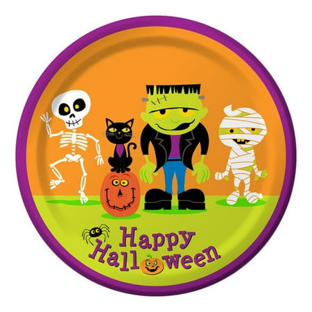 Halloween Monsters Dinner 9" Plates
