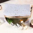 thumbnail image 5 of Portable Girls Storage Organizer Lanyard Handbag Bronzing Zipper Lady Clutch Toiletry Bag Cosmetic Storage Bag Makeup Bag BLUE, 5 of 8
