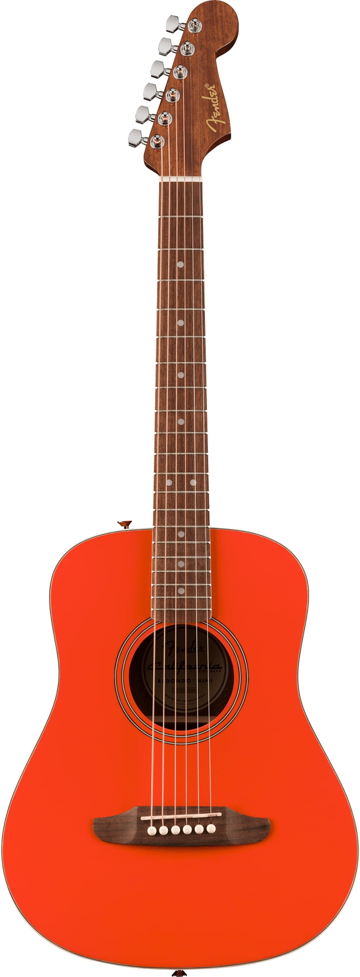 Fender California Standard Redondo Mini Acoustic Guitar - Fiesta Red w/ Tuner