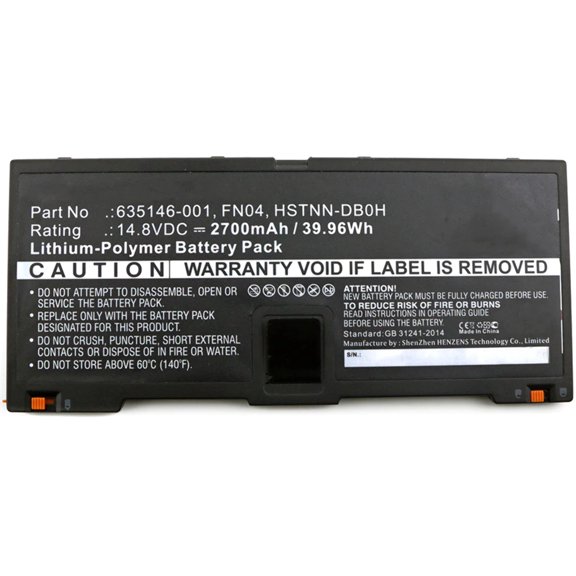 Batteries N Accessories BNA-WB-P4584 Laptops Battery - Li-Pol, 14.8V, 2700 mAh, Ultra High Capacity Battery - Replacement for HP 634818-271 Battery