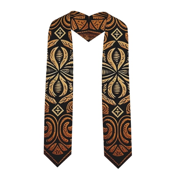 Graduation Stole Unisex Adults Graduation Sash Honor Stole for Academic Choral 36", Hawaiian Style Tapa Cloth Tribal Art