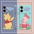 thumbnail image 4 of Case For OPPO RENO 8 7 9 6 7SE 5 4 4SE 4 3 4G 5G PRO PLUS Colour Simple Liquid Silicone Case Piglet Winnie the Pooh Bear, 4 of 5