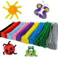 thumbnail image 5 of 50/100 piezas de 30 cm de tallos de chenilla limpiadores en barra juguetes educativos para niños hechos a mano tallos de chenilla coloridos tubos para suministros de manualidades DIY, 5 of 5