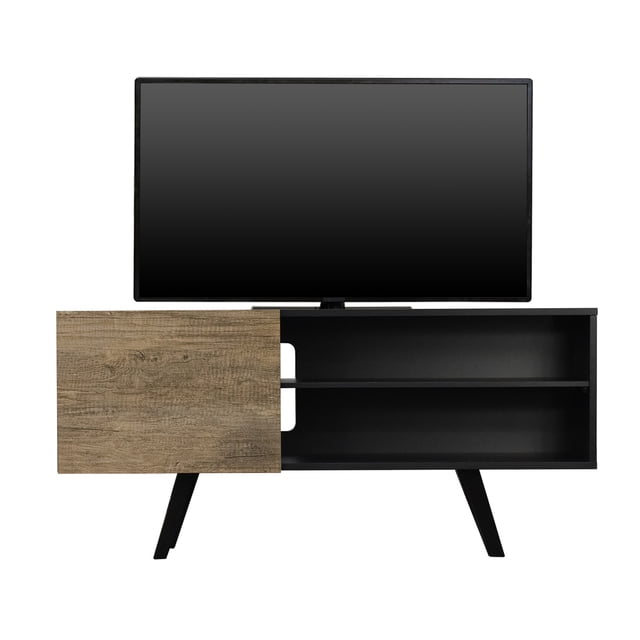 Centro de Entretenimiento Hogare Madrid para TV de hasta 55 Negro Puerta Rustik Wood