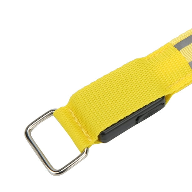 Brassard réflecteur jaune fluo à LED - sécurité et protection