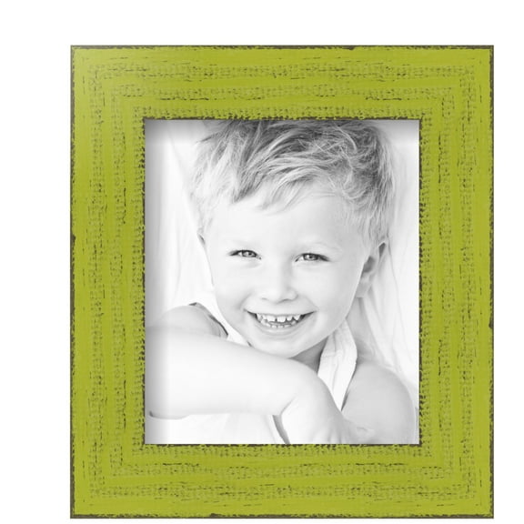 ArtToFrames 6" x 7" Modern Green Picture Frame, 6x7 inch Green Wood Poster Frame (WOM-4589), Pack