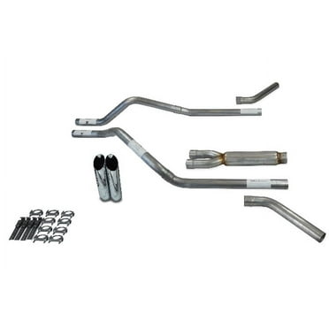 Chevy Blazer 92-94 2.5" Dual Exhaust Kits Glasspack Corner Exit Slash Tips