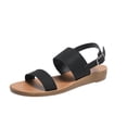 thumbnail image 2 of Bkhluea Women Double Strap Slingback Wedge Sandals Adjustable Buckle Comfortable Footwear For Beach Travel Daily Casual Outdoor Activities, 2 of 7