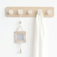 thumbnail image 3 of SPRING PARK 3/4/5 Hooks Wooden Coat Hooks Wall Mounted Wall Hooks Wood Hat Rack Hanger Vintage Organizer Wall Rack, 3 of 7
