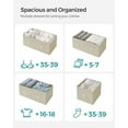 thumbnail image 2 of 5-Fabric Drawer Storage Tower Dresser, Camel Yellow/Cream White, 2 of 8