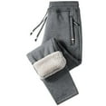 thumbnail image 4 of Fleece Lined Sweatpants for Men Winter Warm Joggers with Zipper Pockets Heavyweight Thermal Pants, 4 of 4