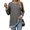 Light Gray+Black, variant on New Women's Striped Contrast Color Round Neck Long Sleeve Loose T-Shirt Top
