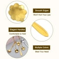 thumbnail image 3 of Unique Bargains 4Pack 5' Stainless Steel Flower Spoons Coffee Spoons Small Teaspoon, Gold, 3 of 4