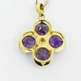 thumbnail image 4 of 2.00Ct Round Cut Lab Created Purple Amethyst Flower Halo Women's Classic Pendant 14K Yellow Gold Plated SILVER 18", 4 of 4