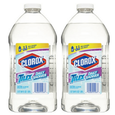 (2 pack) Clorox Plus Tilex Daily Shower Cleaner, Refill Bottle, 64 (Best No Scrub Shower Cleaner)