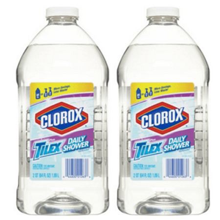 (2 pack) Clorox Plus Tilex Daily Shower Cleaner, Refill Bottle, 64