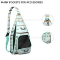 thumbnail image 2 of Floral Bone Sling Backpack - Whimsical Dog Lover Design, Fashionable Crossbody Pack for Travel, 2 of 4