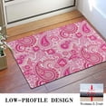 thumbnail image 3 of Pink Paisley and Floral Pattern Door Rugs,Washable Non Slip Door Mats Indoor,Decorative Door Mats,Entry Mat Indoor for Entrance,Bedroom,Kitchen,Bathroom,16"x24", 3 of 6