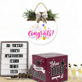 thumbnail image 2 of Congrats Wreath Sign for Front Door,Horizontal Round Door Wreaths,Housewarming Gift Farmhouse Wood Door Hanger for Home Decor Indoor and Outdoor, Classroom, Yard, Porch Décor, 2 of 5
