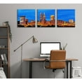 thumbnail image 6 of Cleveland Skyline City Wall Art - Ohio City Night Scene Pictures Canvas Prints American Panoramic Cityscape Posters for Living Room Bedroom Office Wall Decor Framed 16"x16"x3, 6 of 6