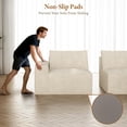 thumbnail image 5 of Neche 143.7" Oversized Boneless Couch, Modern 7 Seater Modular Sectional Sofa with Deep Seat, Convertible Chenille Cloud Couches for Living Room, No Assembly Required, Beige, 5 of 8