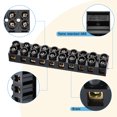 thumbnail image 4 of Unique Bargains Terminal Block 500V 60A Dual Row 10 Positions Screw Electric Barrier Strip 2 Pack, 4 of 5