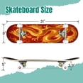 thumbnail image 2 of 31'' Complete Skateboard 7 Layer Canadian Maple Double Kick Deck Skateboards Coiled Dragon gold RED Skate Board for Beginner Adult Gifts, 2 of 5