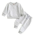 thumbnail image 2 of PENGXIANG Ensemble Chandail en Molleton Col Rond d'Hiver pour Bébé Filles Ensemble de Survêtement Décontracté 2 Pcs Chandail en Molleton Chaud d'Automne & Pantalon Taille 0M-3T, 2 of 8