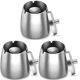 thumbnail image 1 of 3x Ashtray Stainless Steel With Lid Heavy Ashtray Storm-wind Non- Base For Outside And Inside Silve, 1 of 5