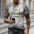 thumbnail image 4 of Luwomo Short Sleeve T Shirt for Men Graphic Print Crew Neck Tee Stylish Loose Tops, 4 of 5