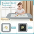 thumbnail image 3 of Laijoy 3-in-1 Kids Wooden Table & 2 Chairs Set w/ Storage Detachable Blackboard Drawing, 3 of 8