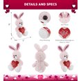 thumbnail image 3 of DolliBu I LOVE YOU Sparkling Plush Rose Gold Bunny - Cute Stuffed Animal with Heart for Valentines, Anniversary, Romantic Date, Boyfriend or Girlfriend Gift - 8 Inches, 3 of 6