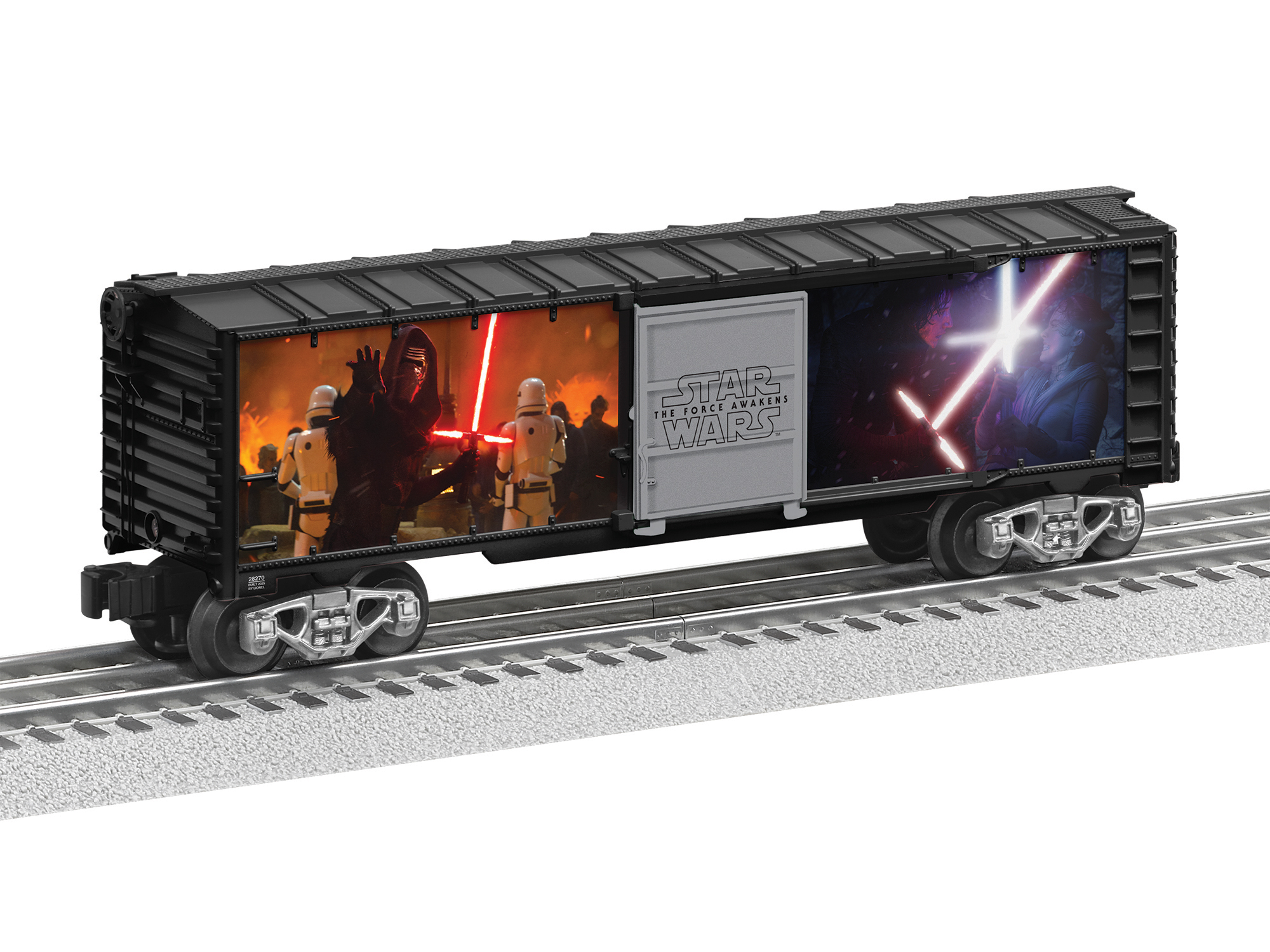 Lionel Disney Star Wars Kylo Ren vs Rey Lightsaber Series Illuminated O Gauge Model Train Boxcar for Ages 14+