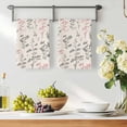 thumbnail image 3 of Pink Grey Botanical Kitchen Towels Set of 1, Rustic Country Spring Floral Summer Leaf Absorbent Dish Towels for Kitchen, Microfiber Hand Towel, Quick Drying Tea Towel Decorative Dishcloths, 3 of 7