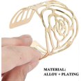thumbnail image 3 of Gold Napkin Ring 12PCS Christmas Napkin Holders Napkin Ring Napkin Rings Metal Openwork Napkin Holder Flower Pattern Ring Deco for Wedding, Banquet, D, 3 of 5