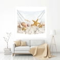 thumbnail image 3 of EREHome Beach And Starfish Shell On Sand Home Decor Wall Hanging Tapestry Wall Art Tapestry 51x60 Inches, 3 of 3