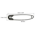 thumbnail image 2 of Uxcell 2.17 Inch Metal Sewing Pins Safety Pins with Box for Office Home Black 120 Pack, 2 of 4