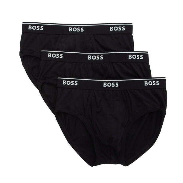 Pack de 3 Calzoncillos de Algodón BOSS para Hombre, Negro, Talla S