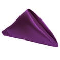 thumbnail image 2 of Gowinex Purple 17" x 17" Lamour Satin Dinner Napkins (Pack of 10), 2 of 4
