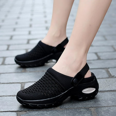 

Hueook Slippers For Women Womens Slippers Women S Platform Wedge Flip-Flops Sandals Clip-On Slippers Outer Wear Platform Sole Beach Shoes Men S Slippers