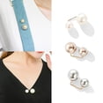 thumbnail image 1 of Flmtop 3 Pcs Élégant Femmes Faux Perle Sécurité Col Châle Chemise Pull Broche Pinces, 1 of 6