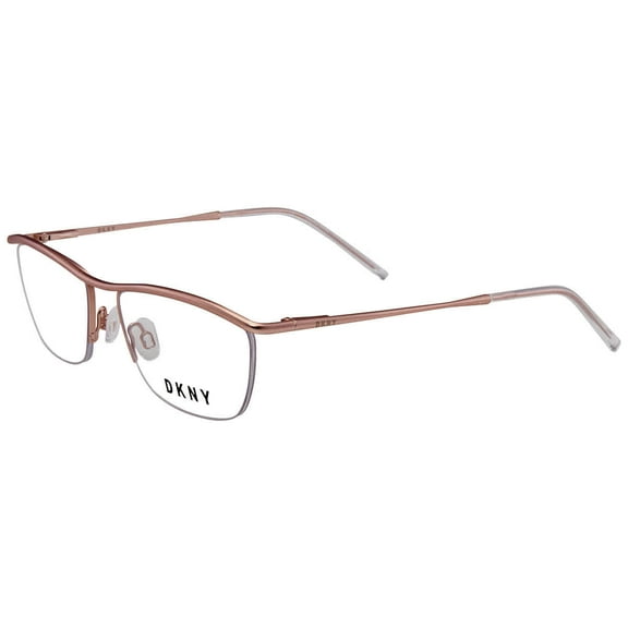 DKNY Ladies Rose Gold Tone Square Eyeglass Frames DKNY1014 770 52