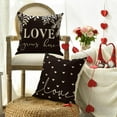 thumbnail image 3 of Valentine''s Day Black and White Love Throw Pillow Covers, 20 x 20 Inch Hello Valentine Plaid Wedding Cushion Case Decoration for Sofa Couch Set of 4, 3 of 6