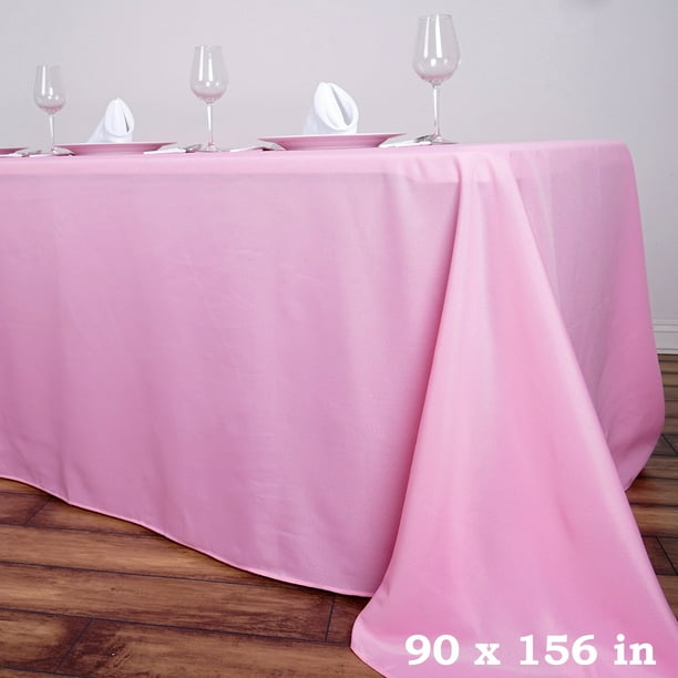 BalsaCircle 90" x 156" Rectangular Polyester Tablecloth Table Cover